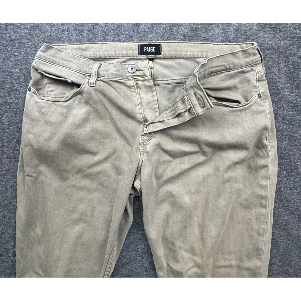 Paige Federal Beige Pants Mens 38x30 Straight Leg Vintage‎ Mushroom USA